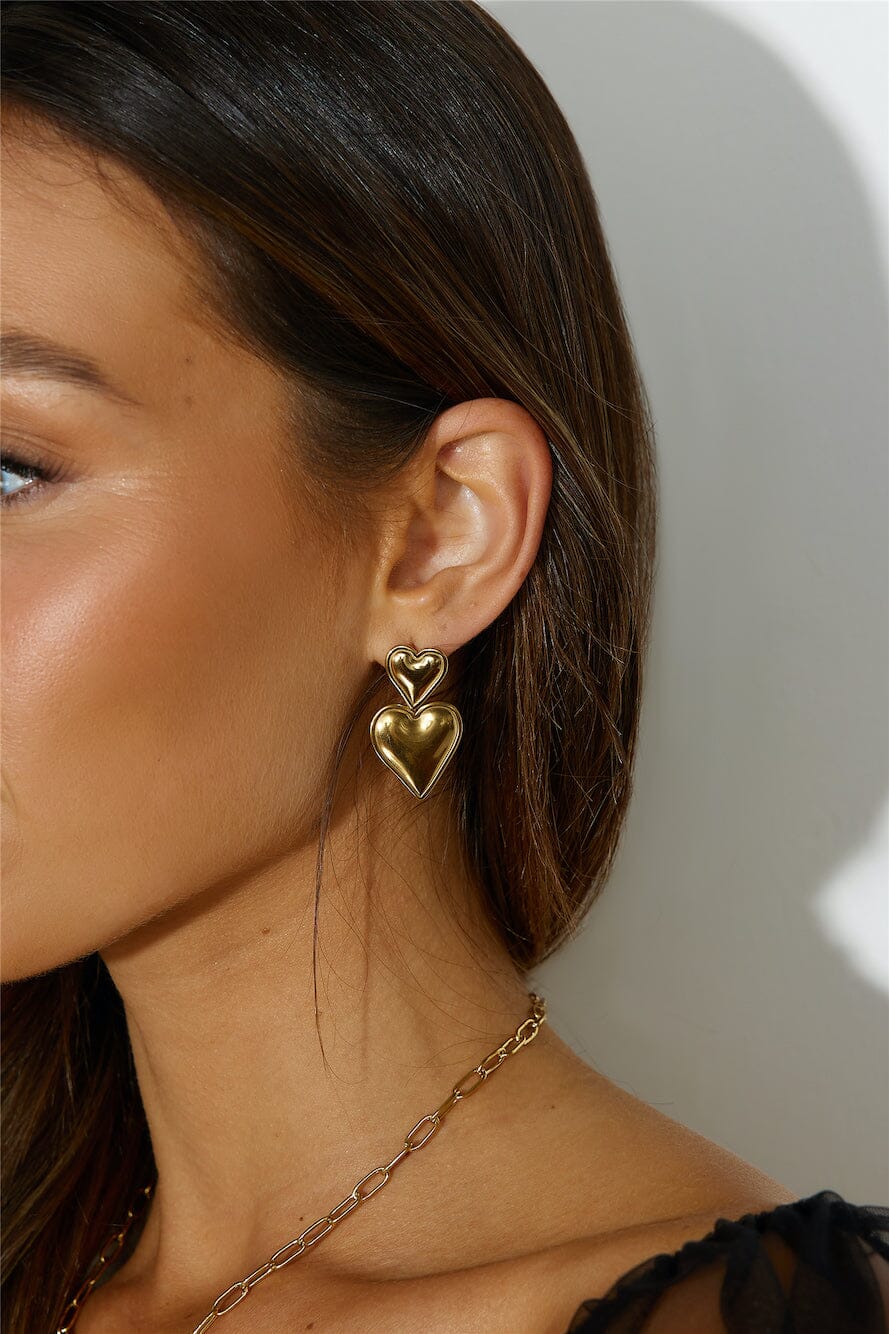 Evie™ | 18k Gold Plated Coated Love Earrings Gold