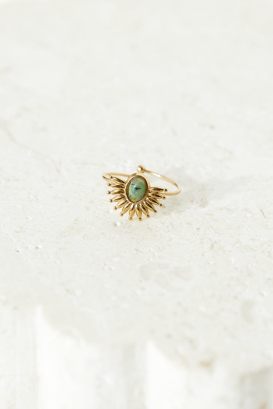 Katie™ | 18k Gold Plated Glaring Sun Ring Gold