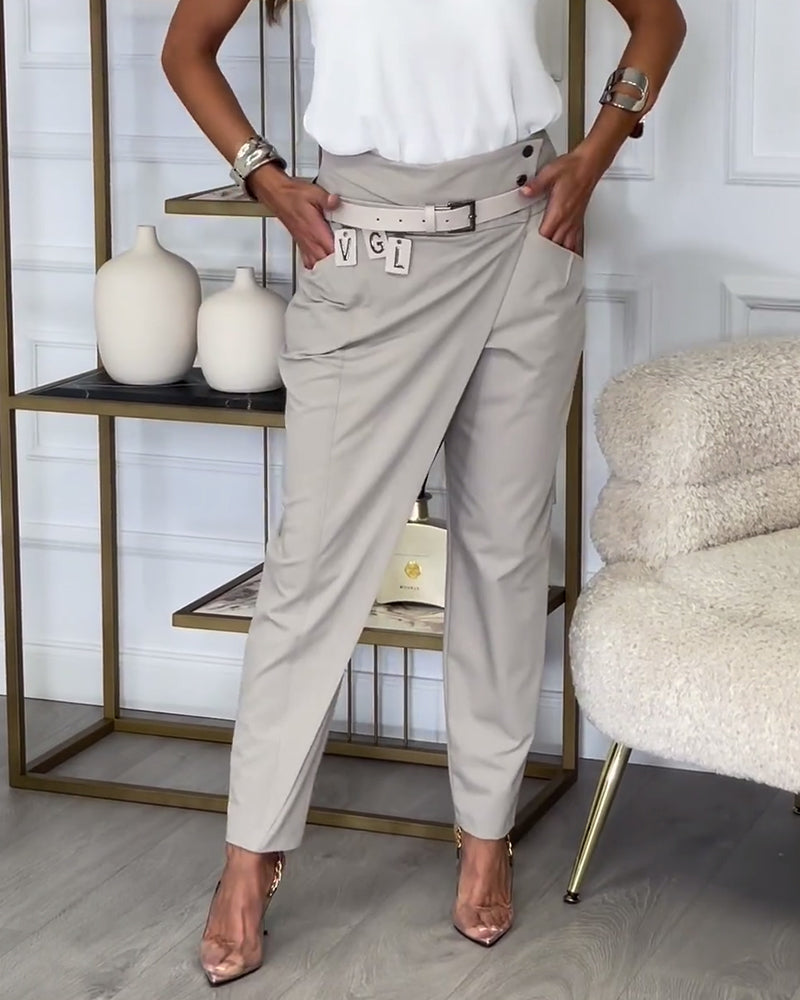 Ellie™ | Patchwork Trousers with Belt