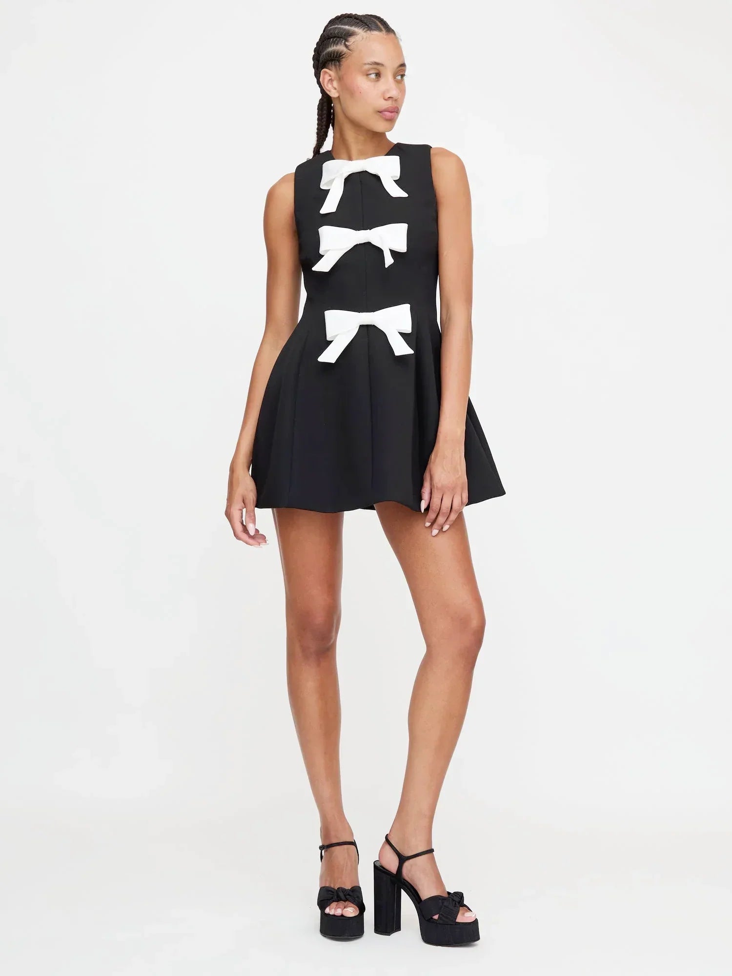 Millie™ |  Front-Bow Frock Style Mini Dress