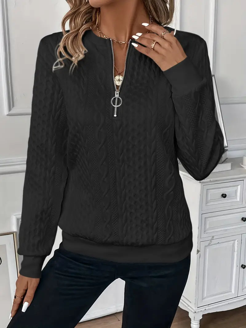 Clio™ | Elegant Zip Sweater