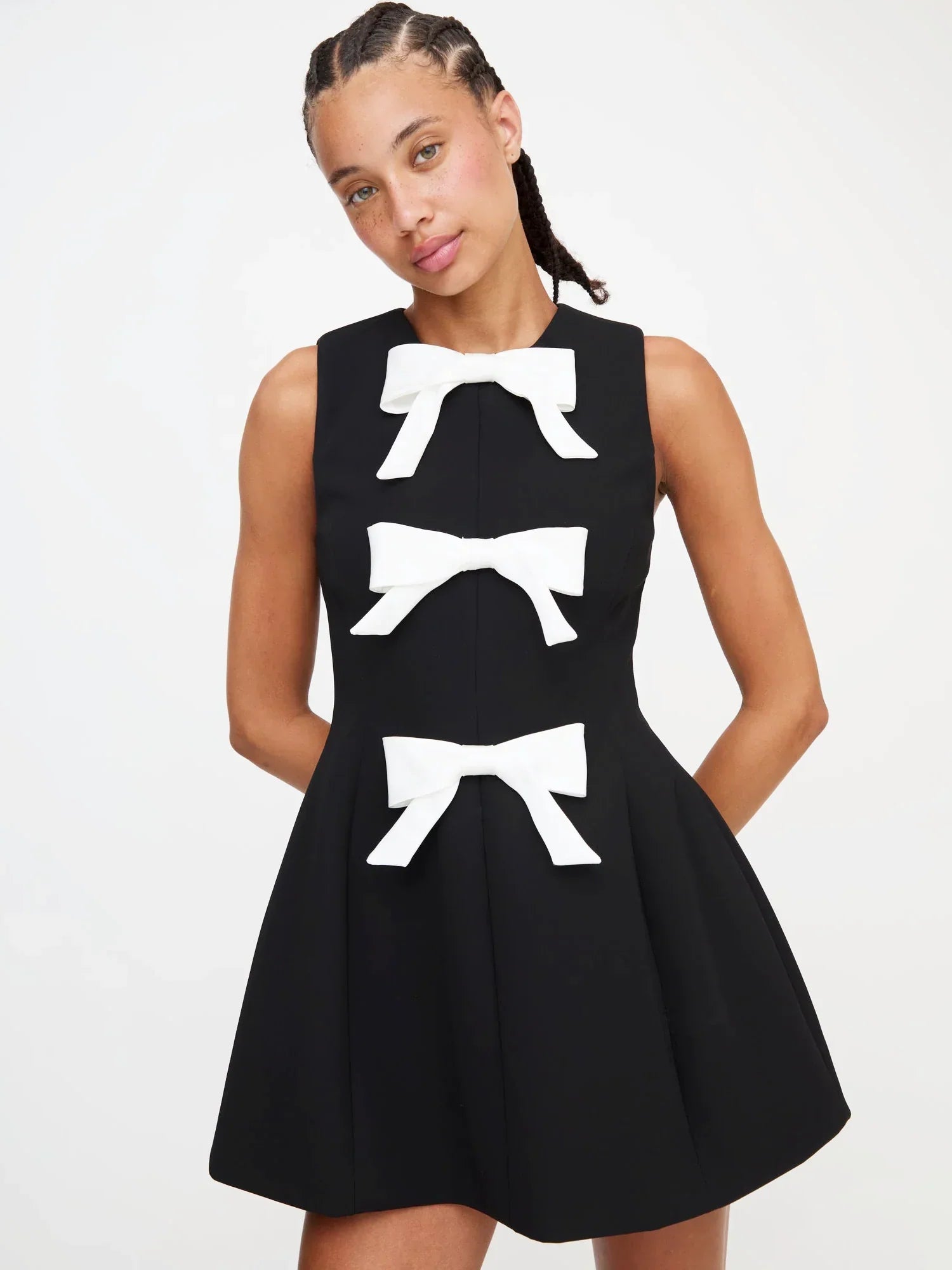 Millie™ |  Front-Bow Frock Style Mini Dress