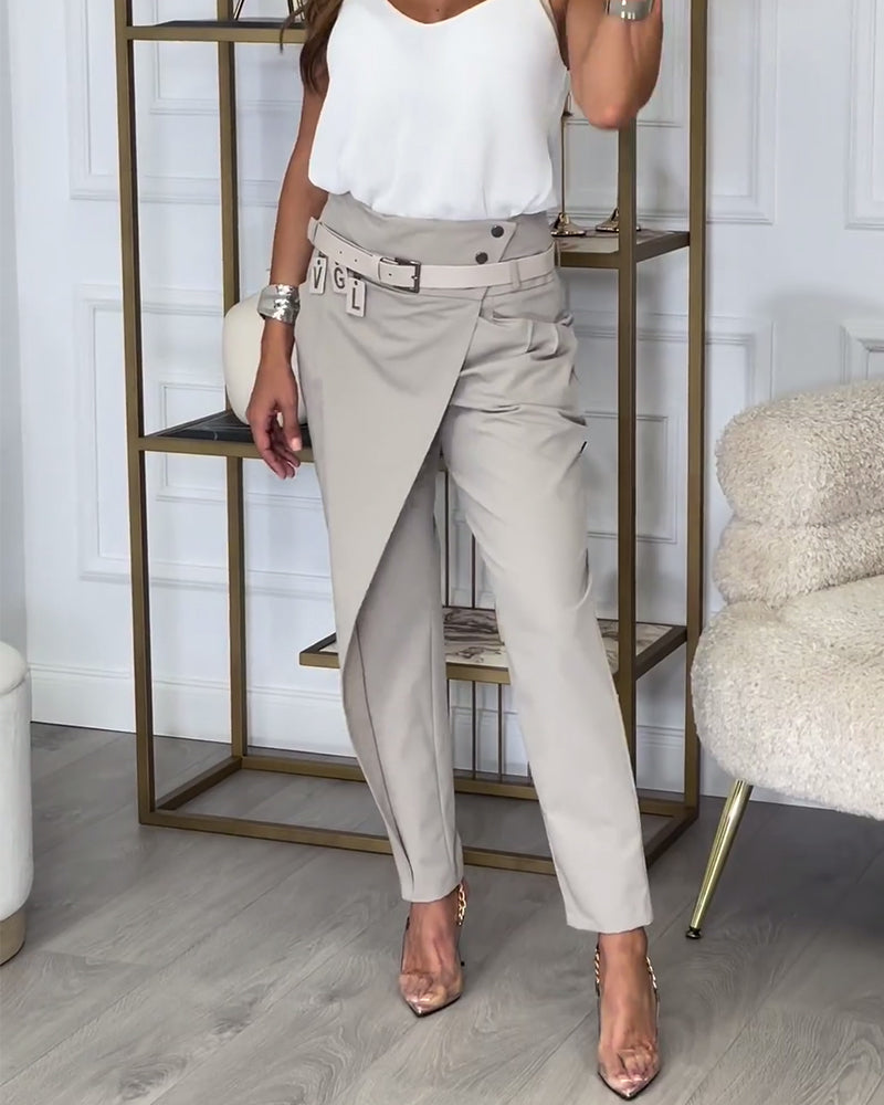 Ellie™ | Patchwork Trousers with Belt