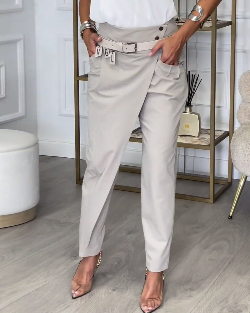 Ellie™ | Patchwork Trousers with Belt