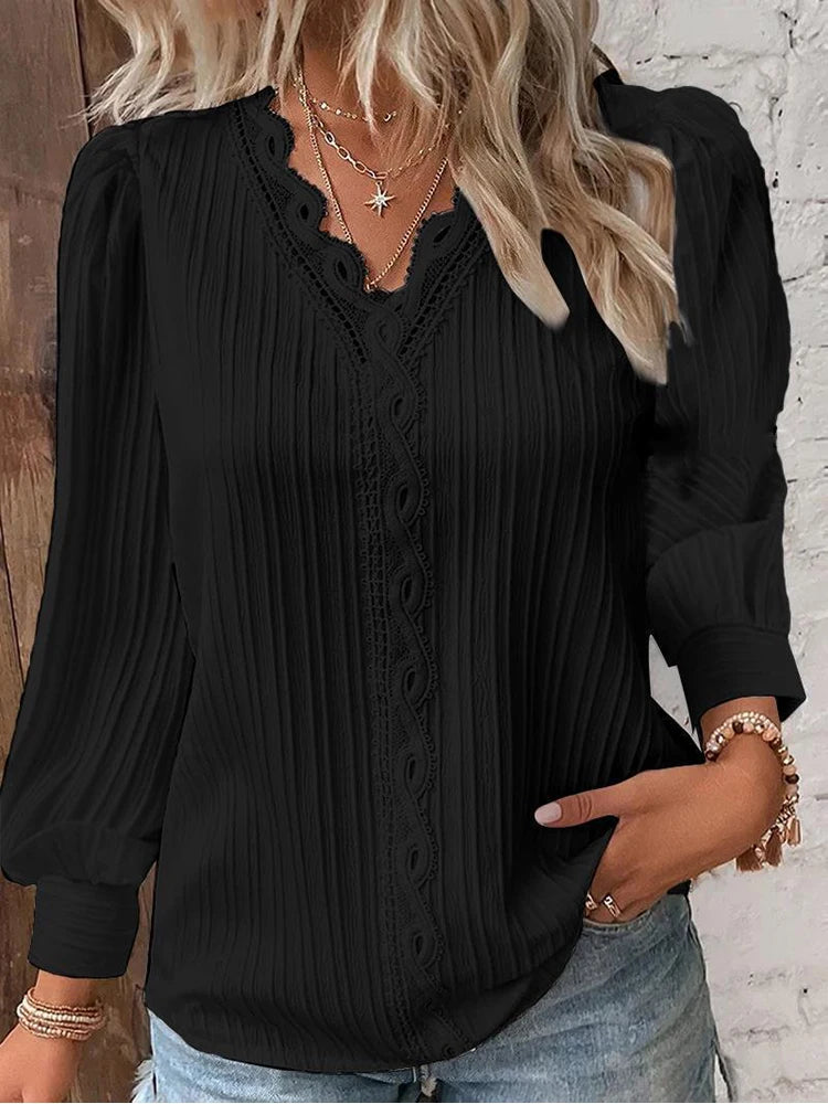 Monique™ | Elegant V Neck Top