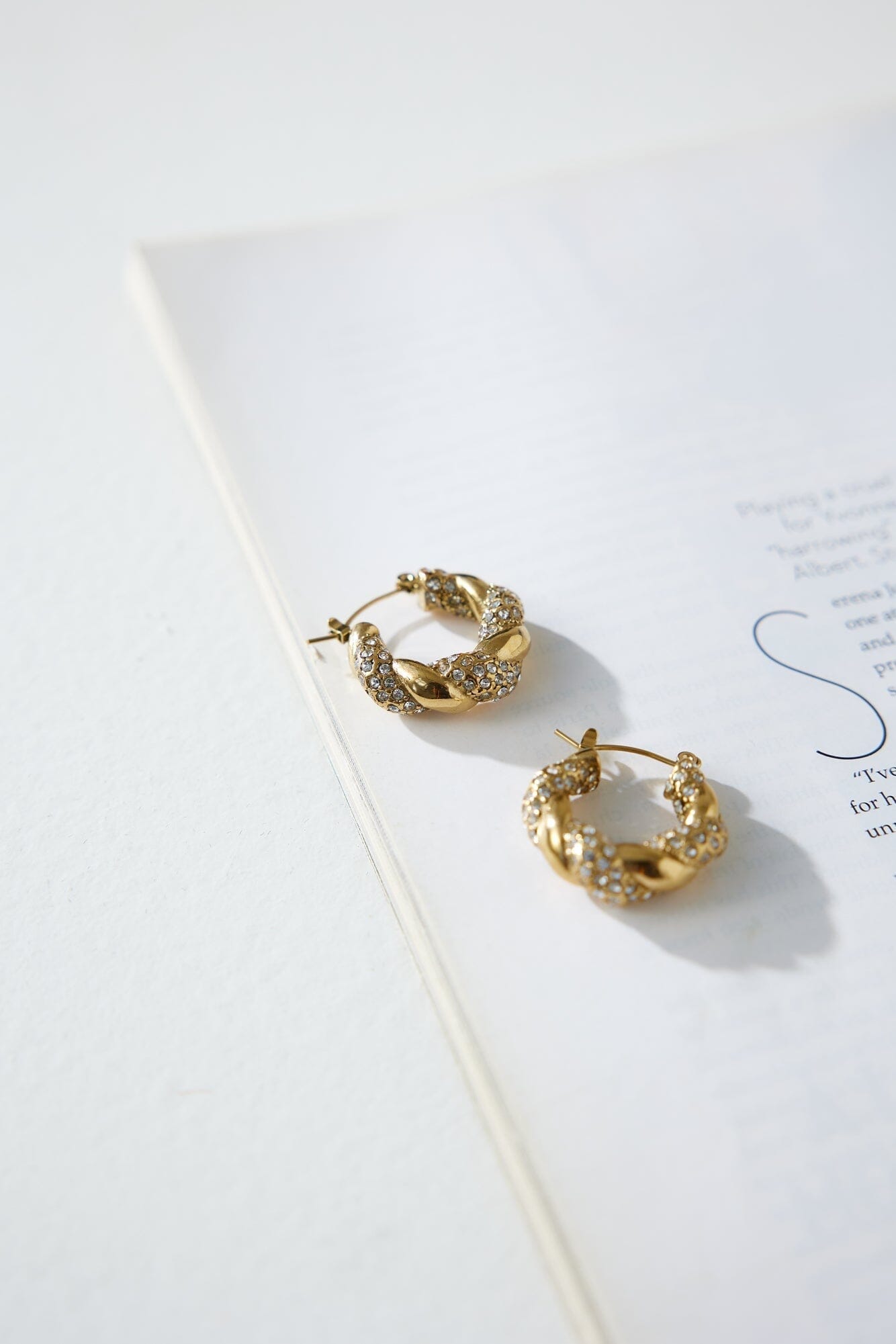 Lucy™ | 18k Gold Plated Crystal Lover Earrings Gold