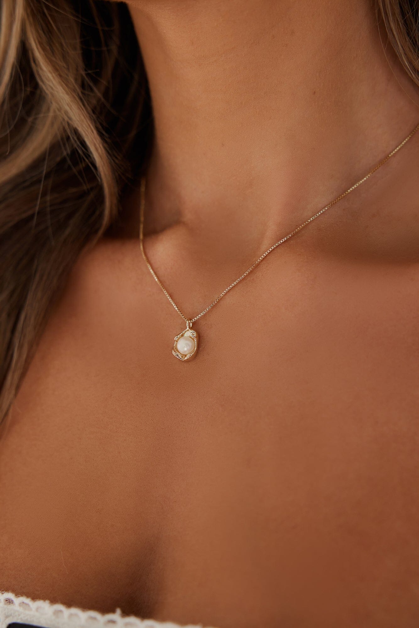 Sofia™ | 14k Gold Plated Besties With Pearls Necklace Gold