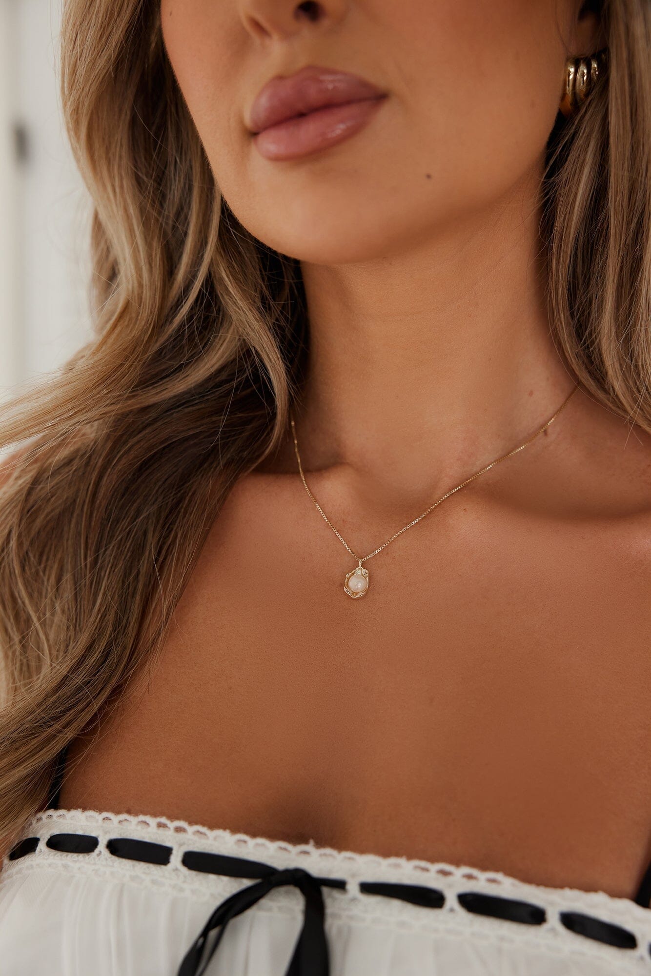 Sofia™ | 14k Gold Plated Besties With Pearls Necklace Gold