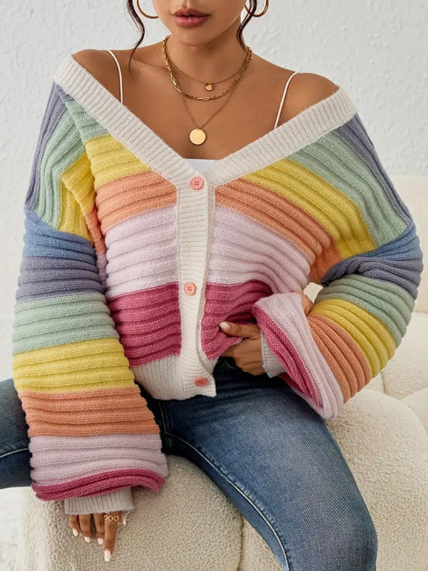 Fiona™ | Comfy Rainbow Cardigan