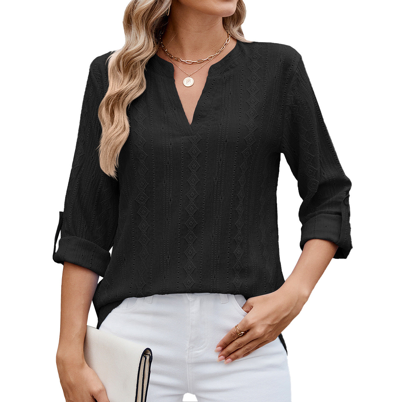 Luna™ | Elegant V Neck Pullover