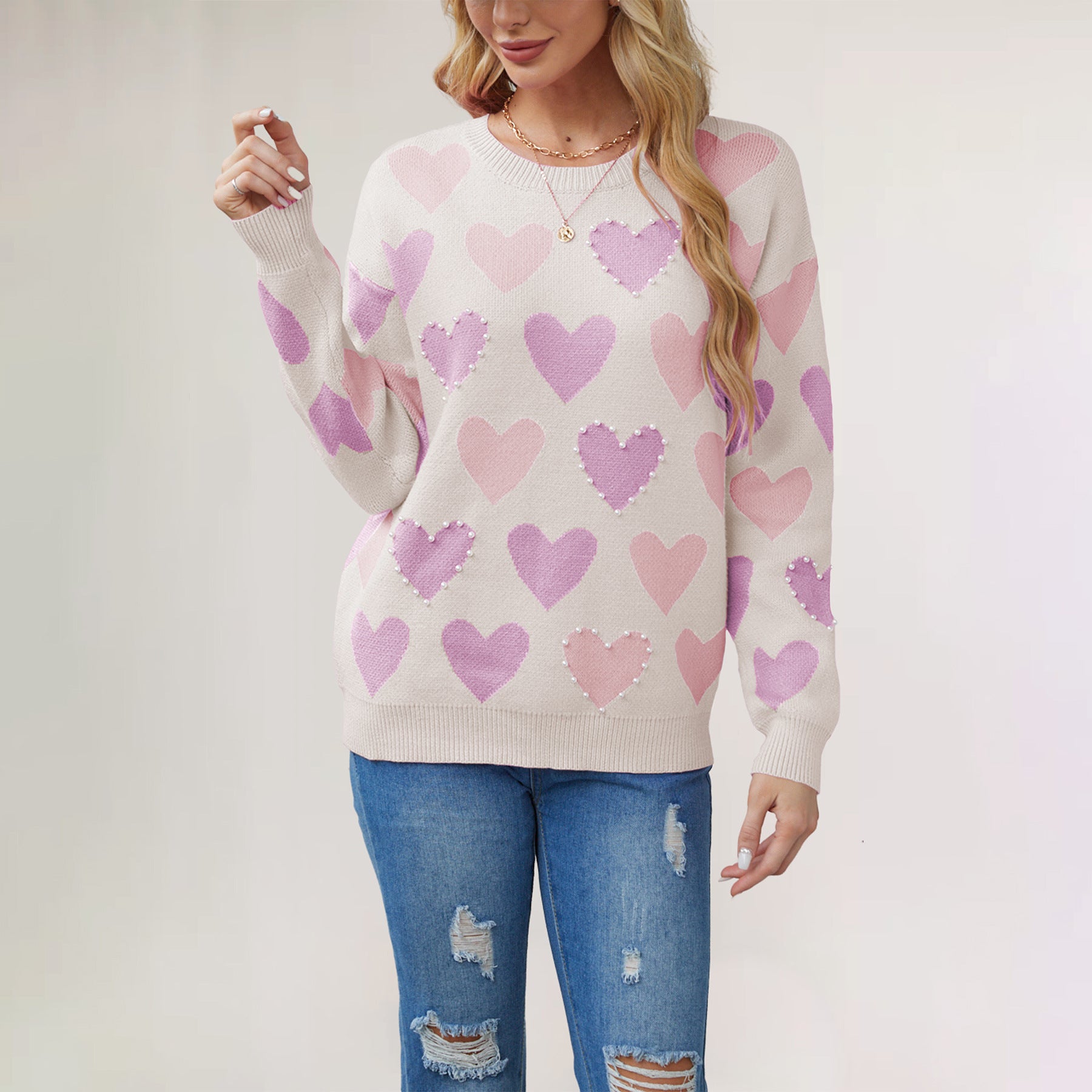 Mascha™ | Cute Hearted Sweater