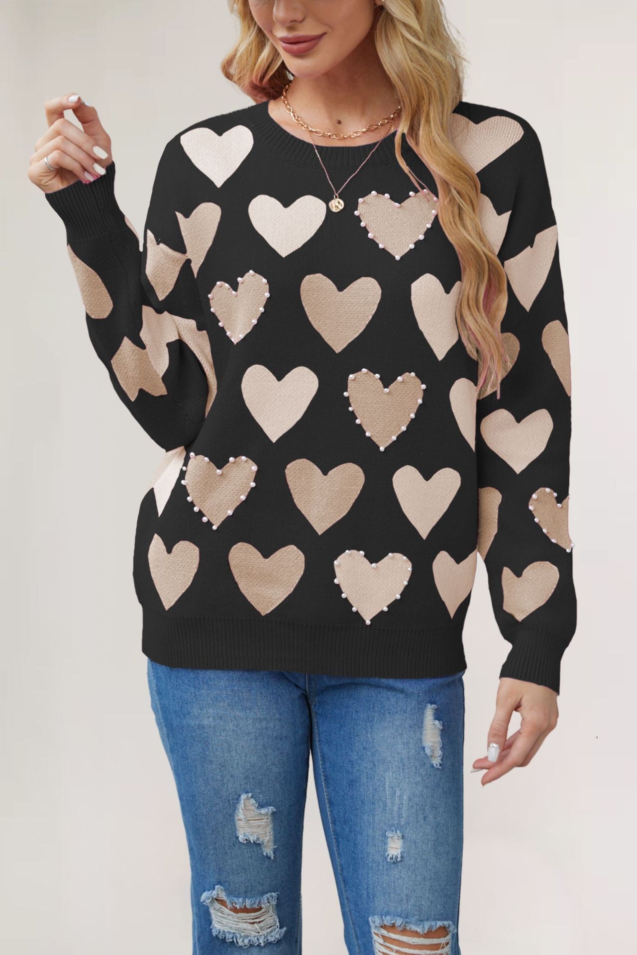 Mascha™ | Cute Hearted Sweater