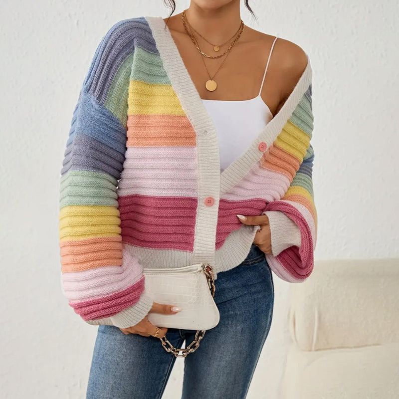 Fiona™ | Comfy Rainbow Cardigan