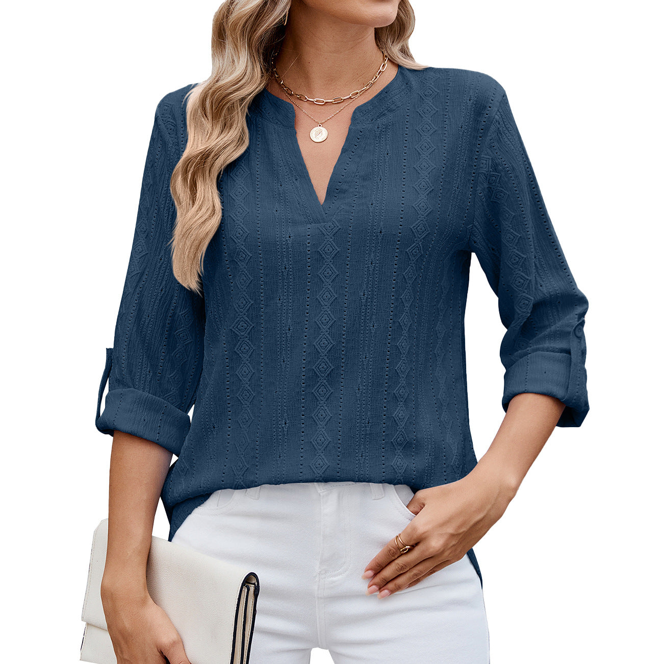 Luna™ | Elegant V Neck Pullover