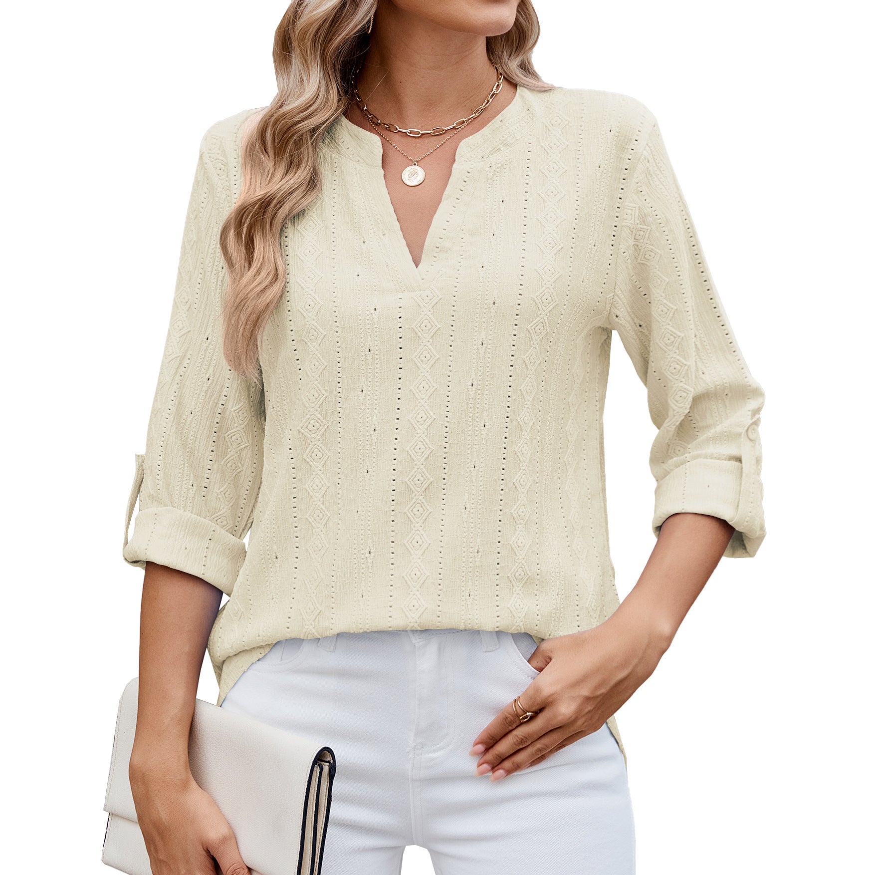 Luna™ | Elegant V Neck Pullover