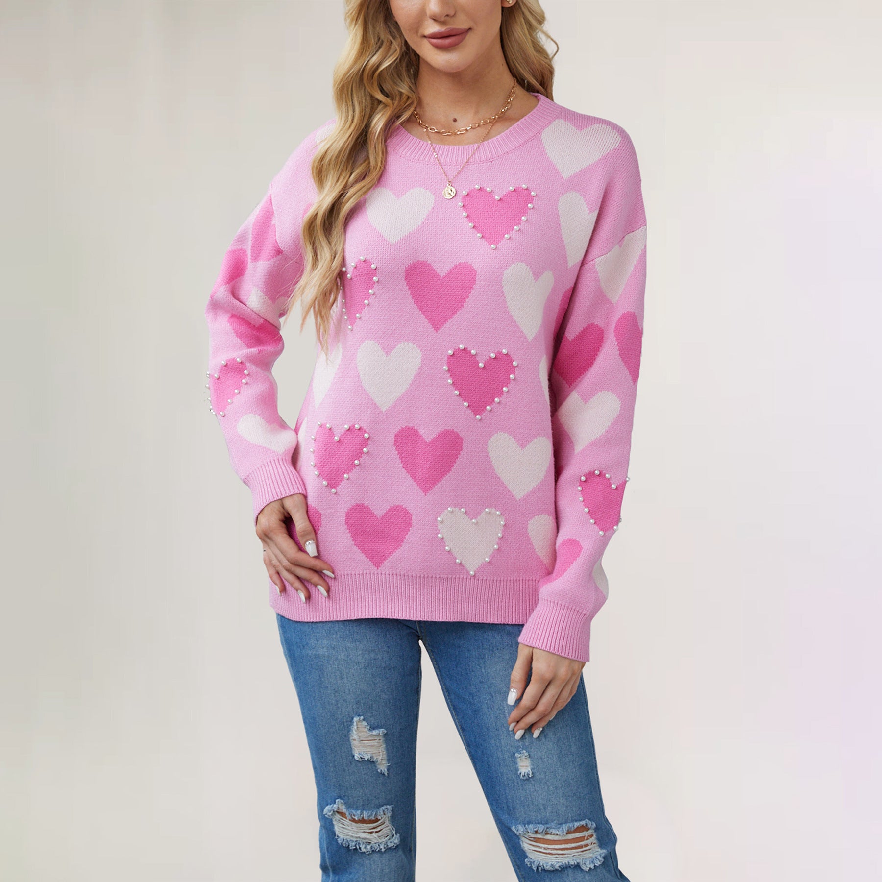 Mascha™ | Cute Hearted Sweater