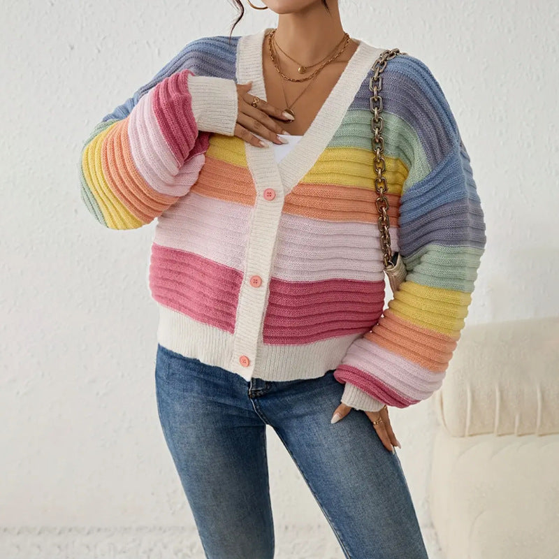 Fiona™ | Comfy Rainbow Cardigan