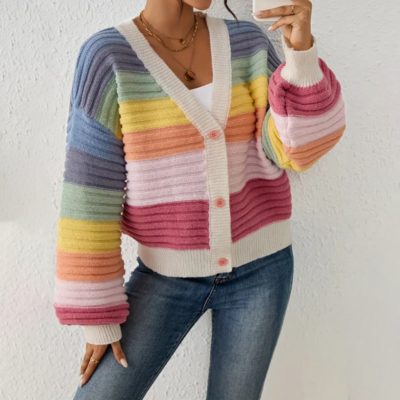 Fiona™ | Comfy Rainbow Cardigan