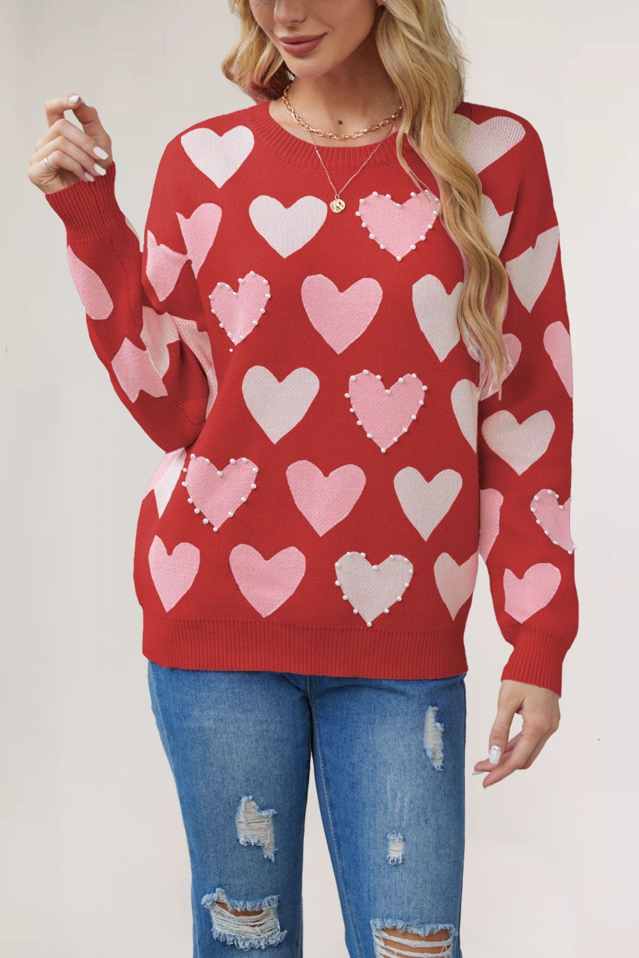 Mascha™ | Cute Hearted Sweater