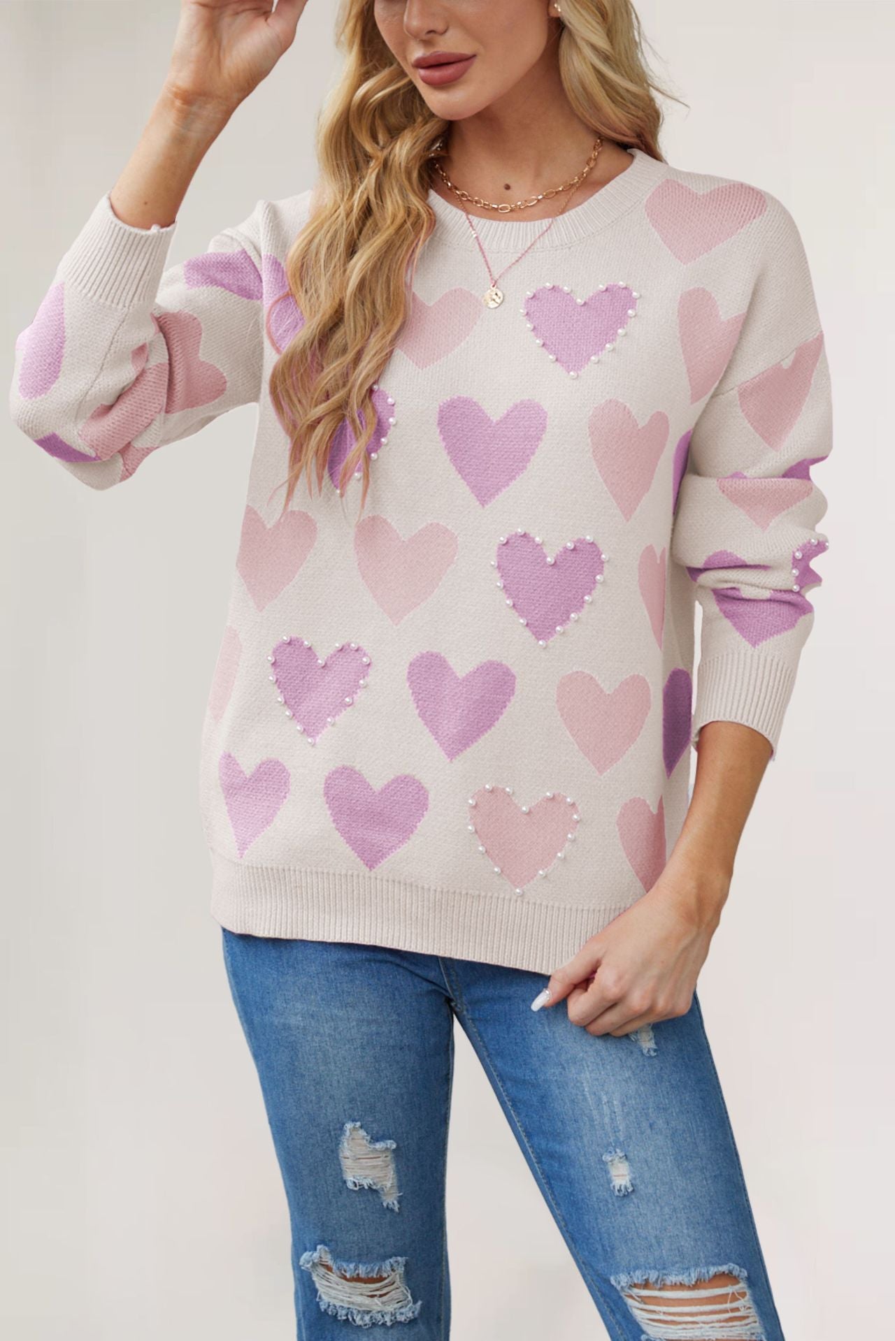 Mascha™ | Cute Hearted Sweater