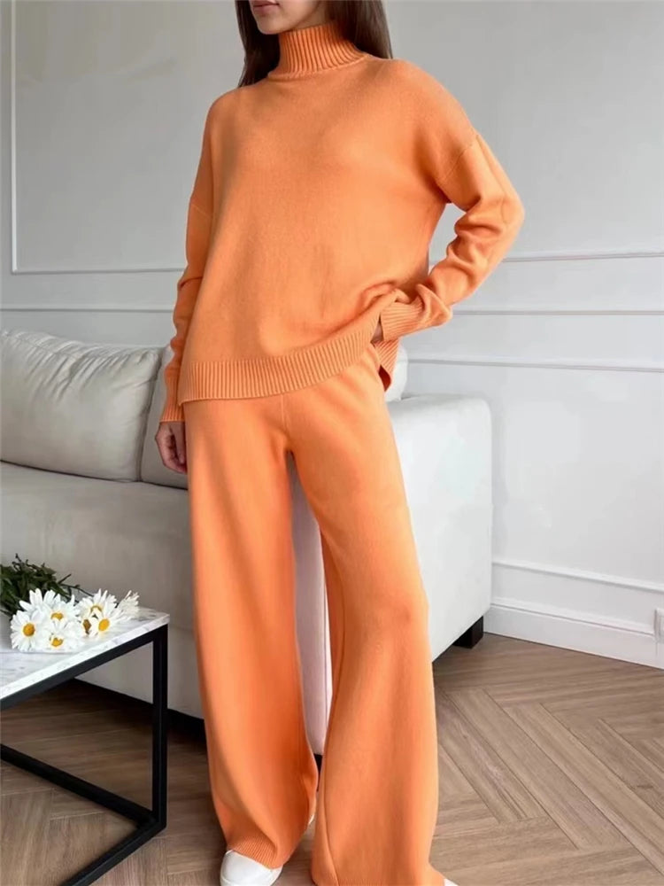 Macy™ | Elegant Turtleneck Pullover & Pants Set