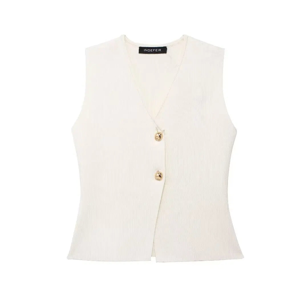 Vivienne™ | Classic Buttoned Waistcoat