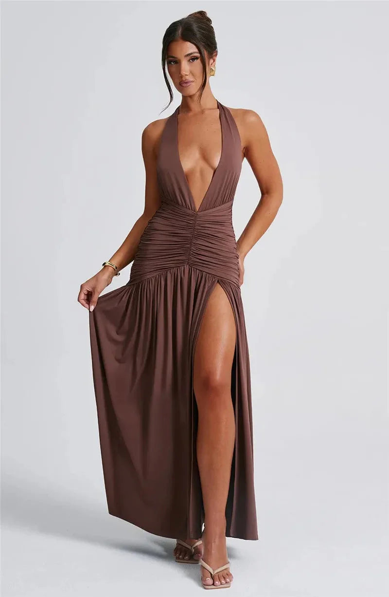 Cassie™ |  Elegant Maxi Dress with High Split