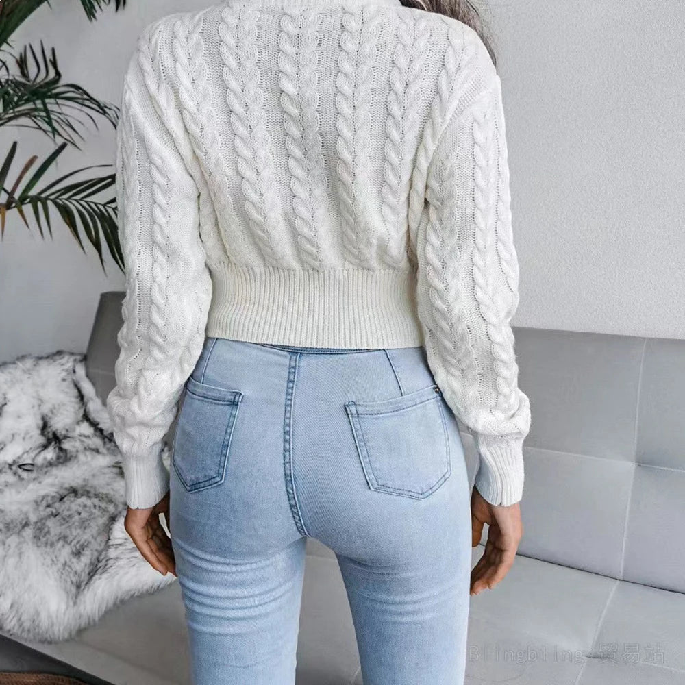 Katy™ |  Knitted Crop Sweater