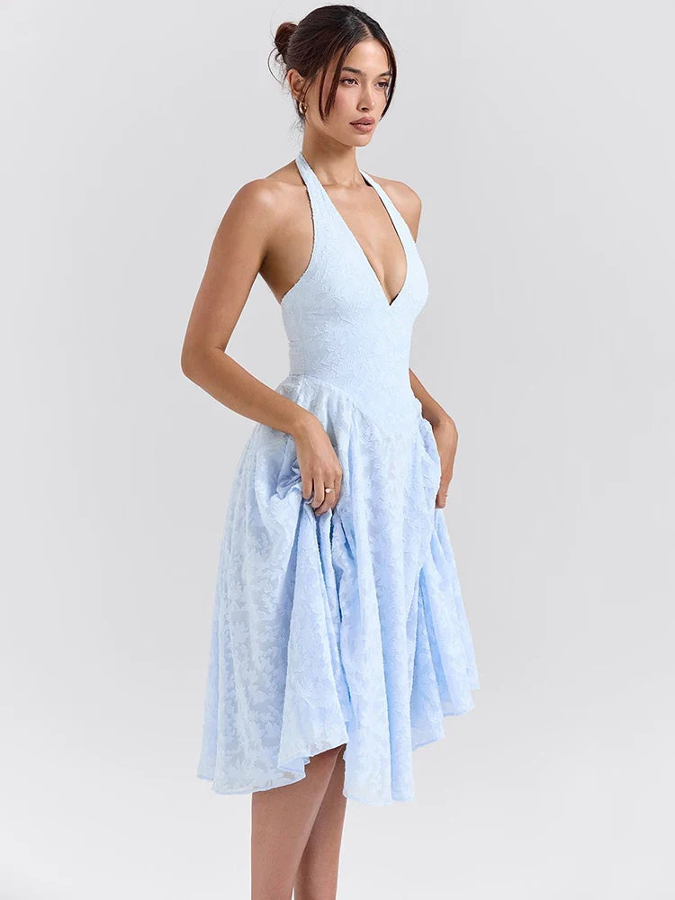 Ariana™ |  Deep V-neck Dress