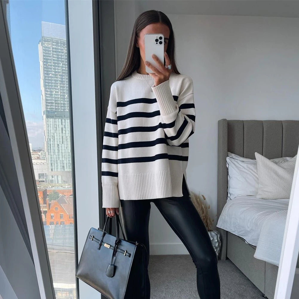 Luna™ |  Oversized Striped Sweater