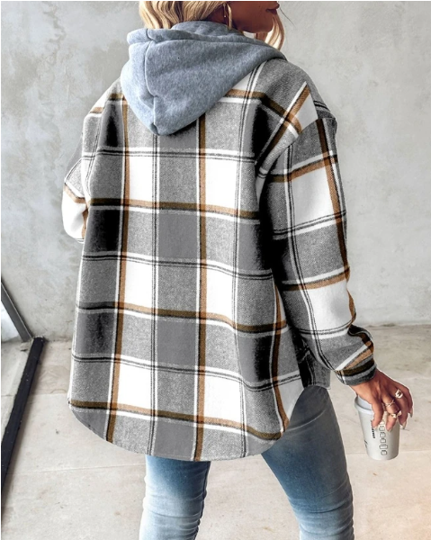 Juli™ | Elegant Checkered Lapel Jacket