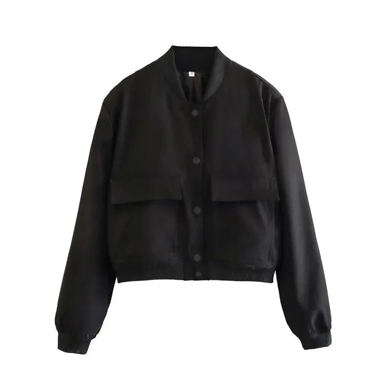 Evelyn™ | Cropped Bomber Jacket