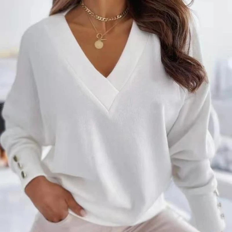 Lori™ | Elegant V Neck Pullover