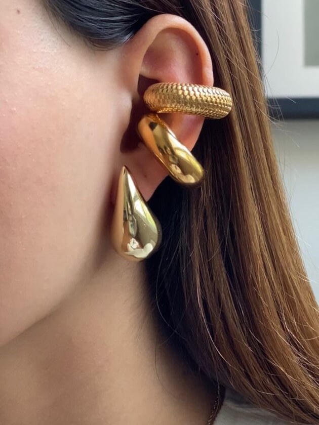 Elowen™ |  14k Gold Pleated Earrings