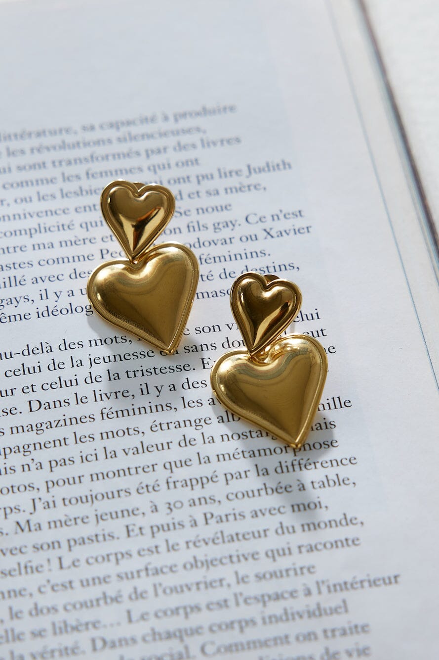 Evie™ | 18k Gold Plated Coated Love Earrings Gold