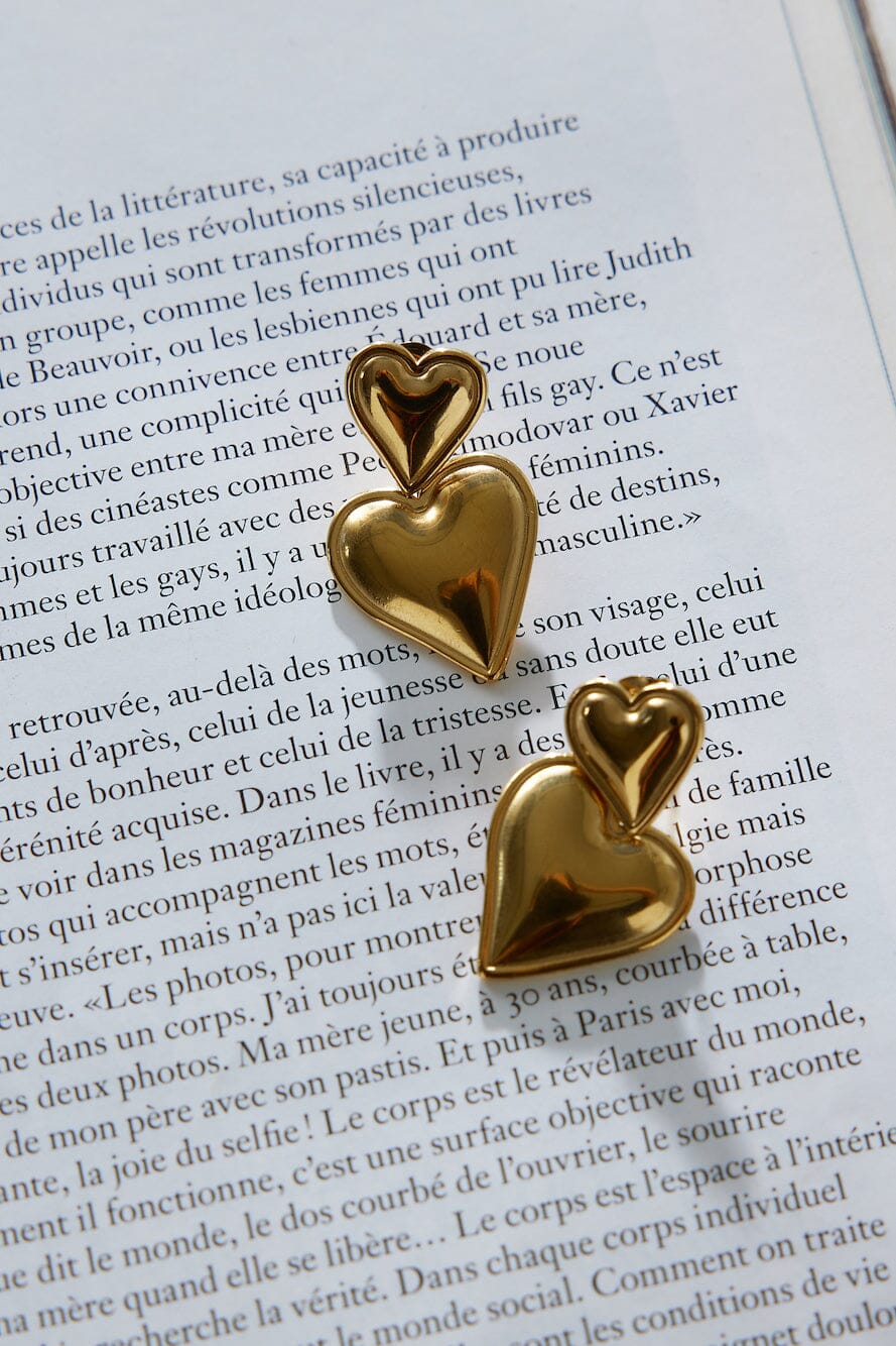 Evie™ | 18k Gold Plated Coated Love Earrings Gold