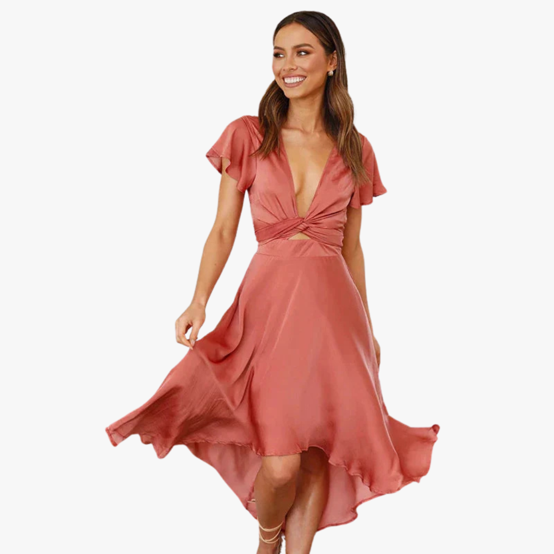 Emily™ |  Silk Dress with Bow