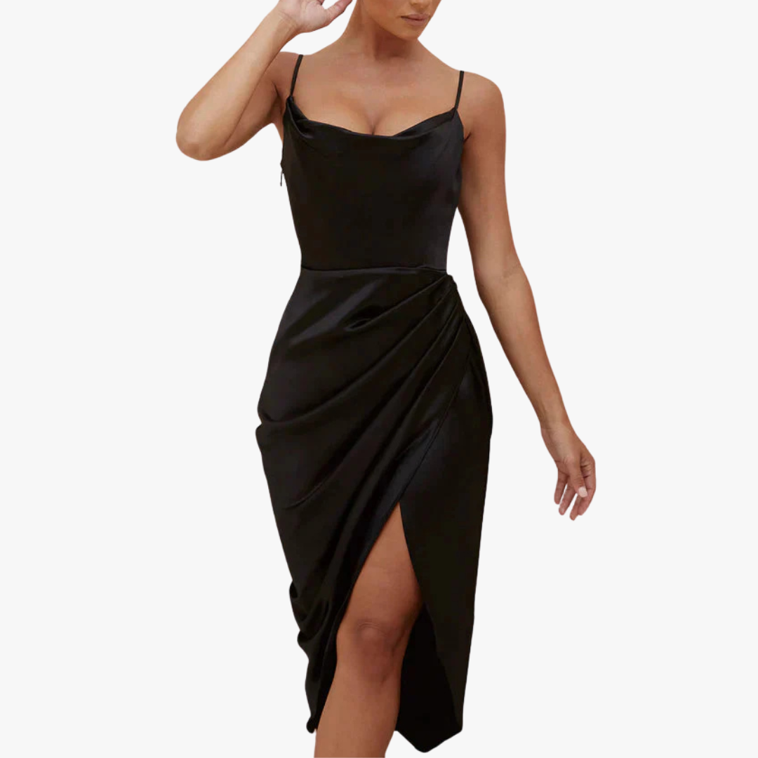 Scarlett™ | Silk Maxi Dress with Corset