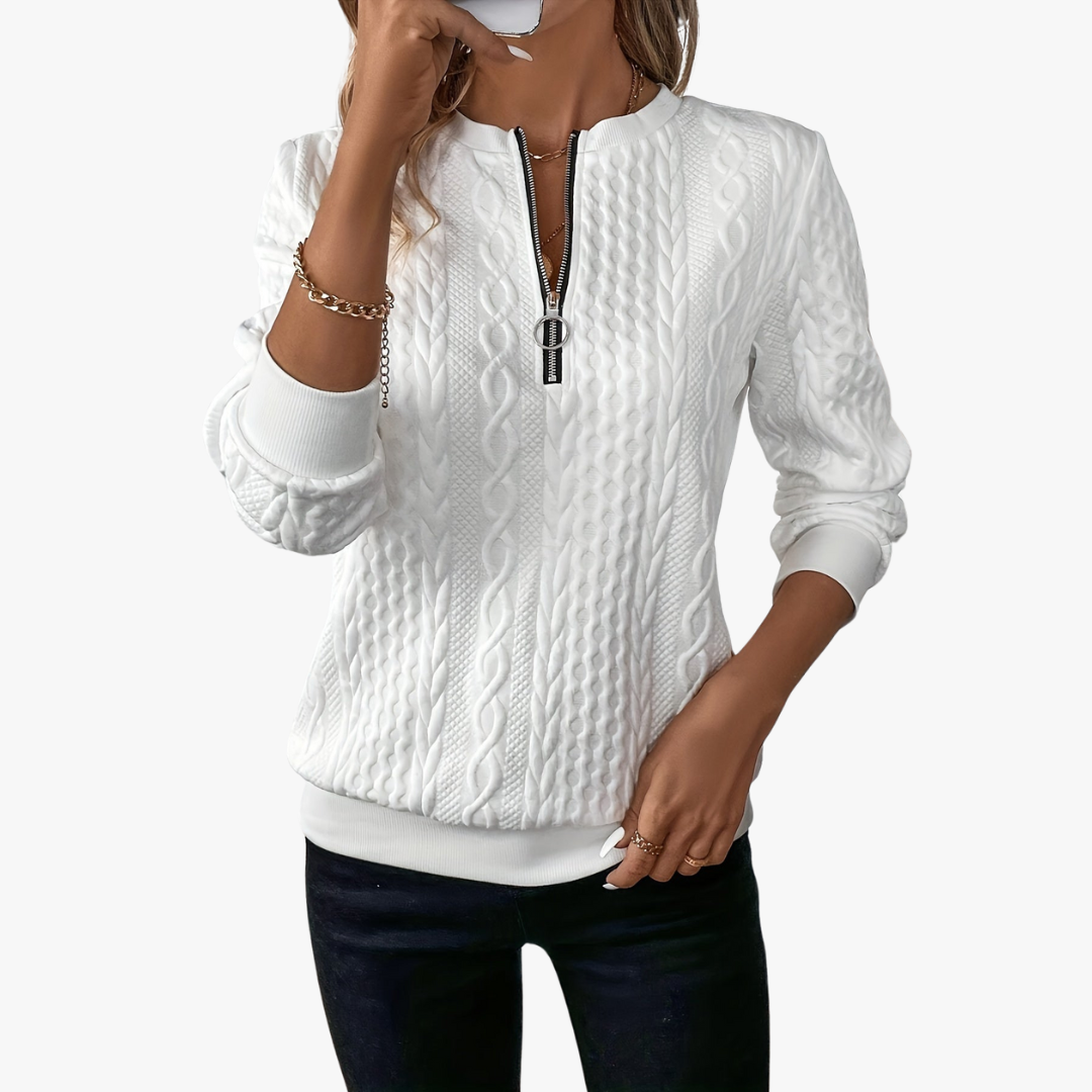 Clio™ | Elegant Zip Sweater