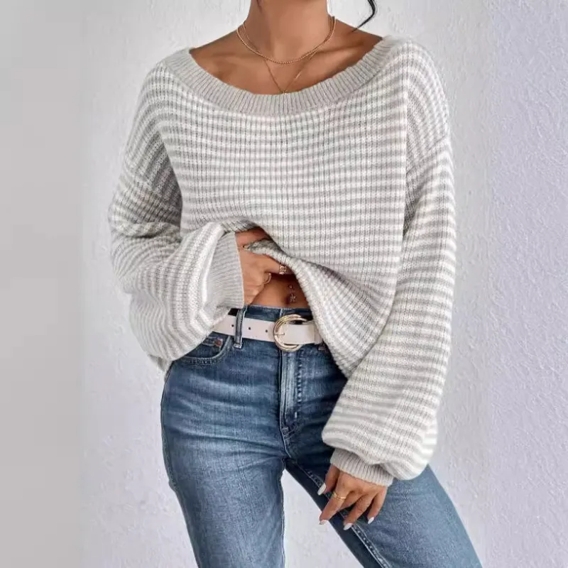 Olivia™ | Cozy Striped Knit Sweater