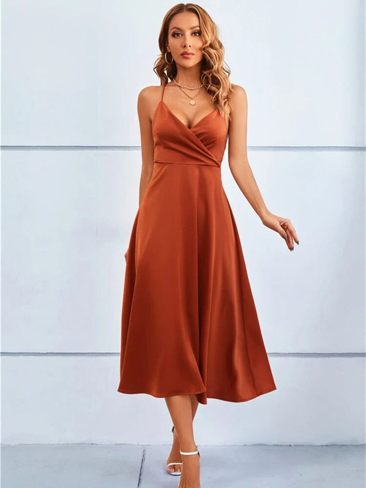 Mia™ |  Strapless Silk Maxi Dress