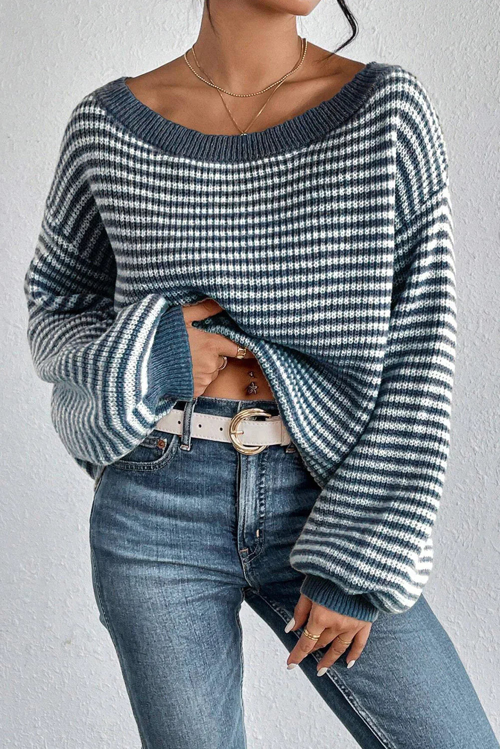 Olivia™ | Cozy Striped Knit Sweater