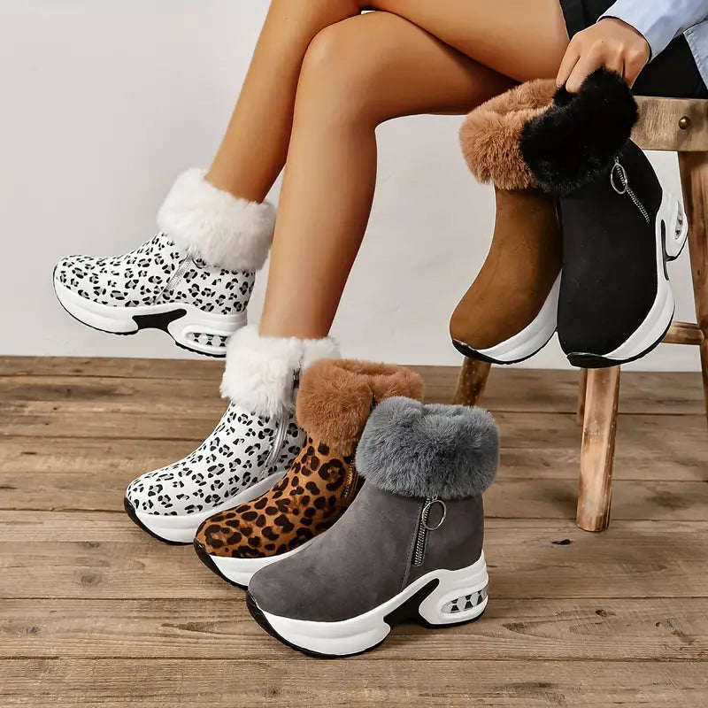 Evelyn™ | Panter Print Winter Boots