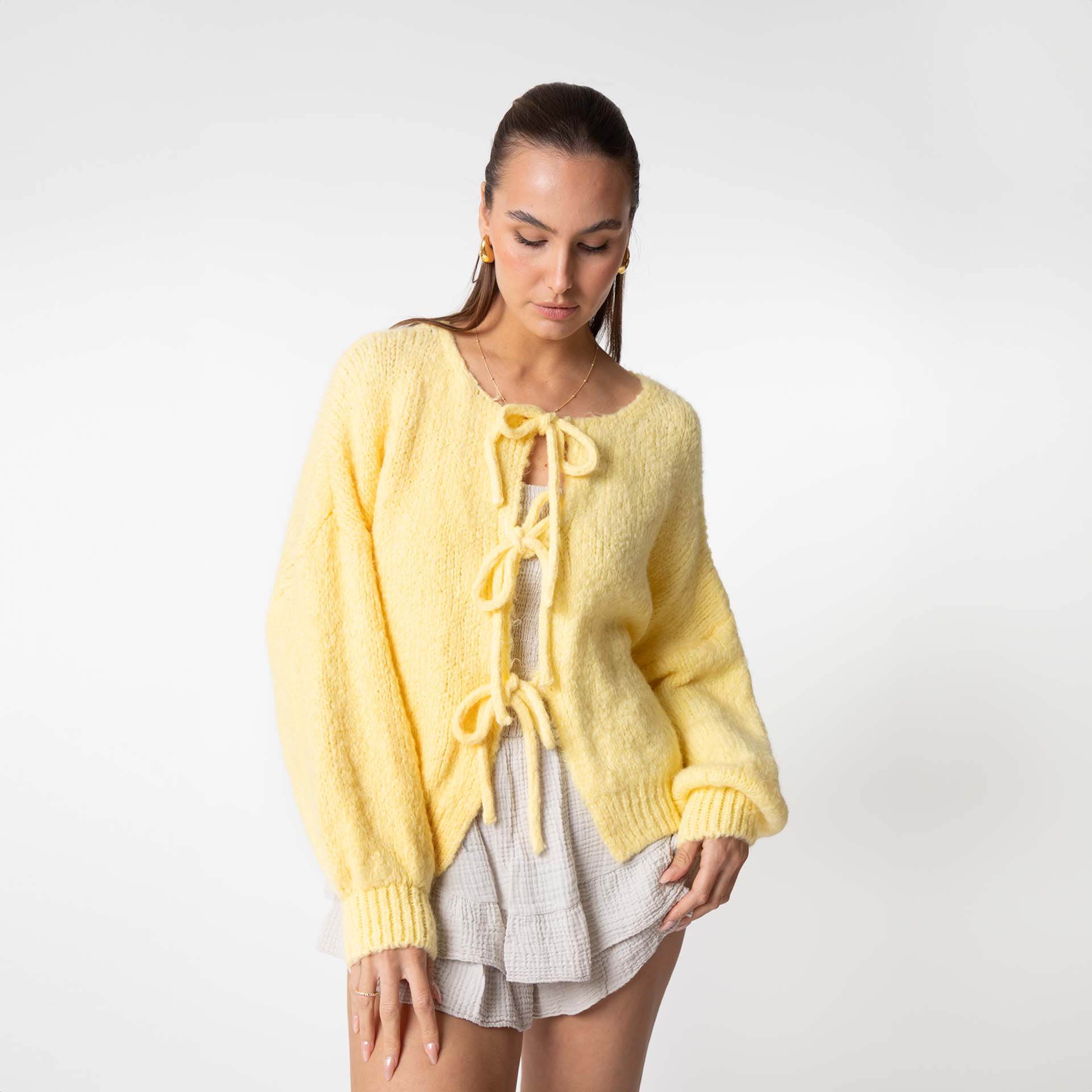 Mellie™ | Oversized Cardigan with Bows