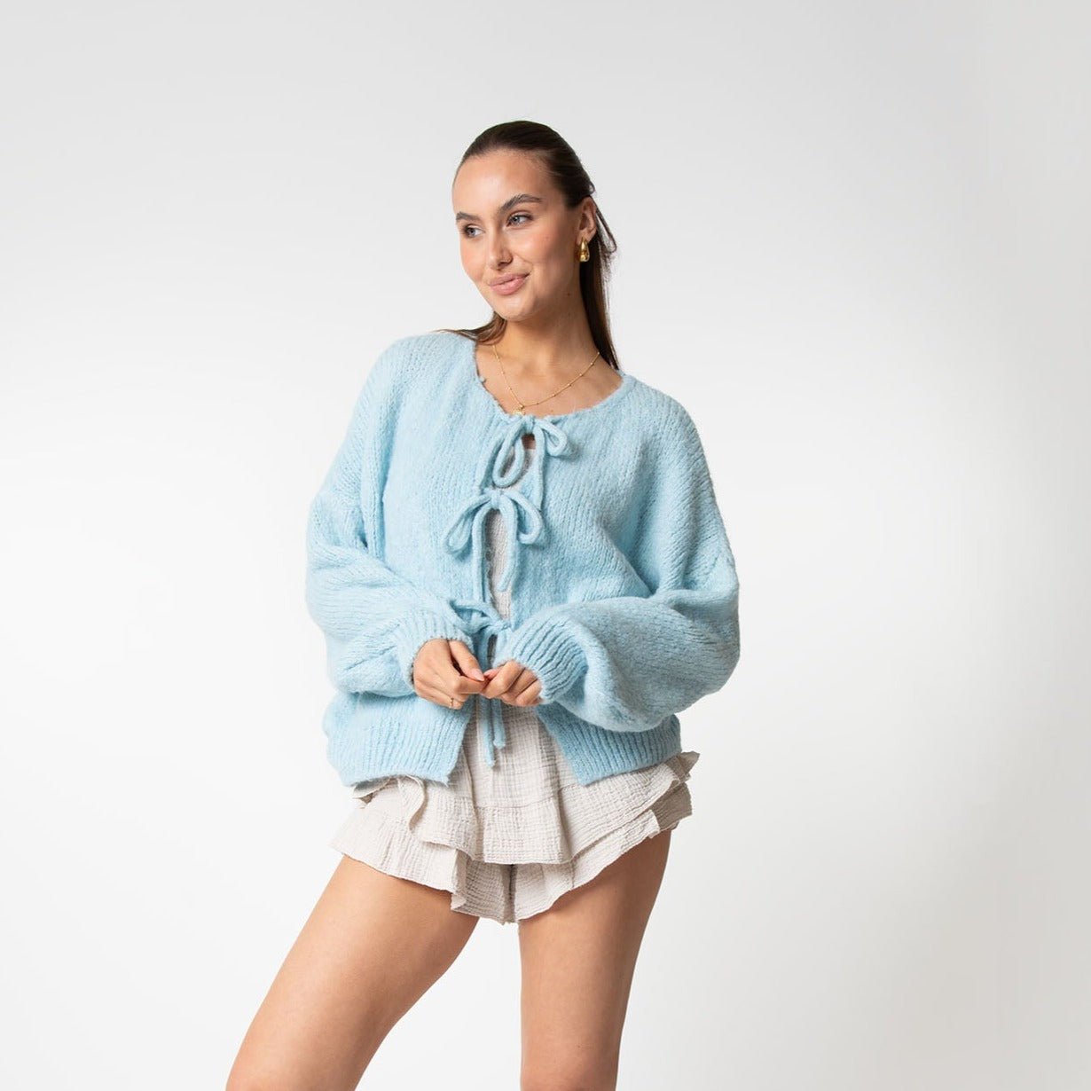 Mellie™ | Oversized Cardigan with Bows