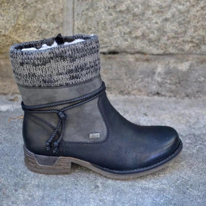 Katie™ | Warm Vegan Leather Boots