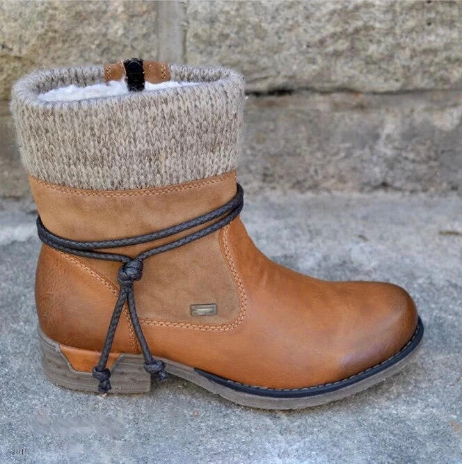 Katie™ | Warm Vegan Leather Boots